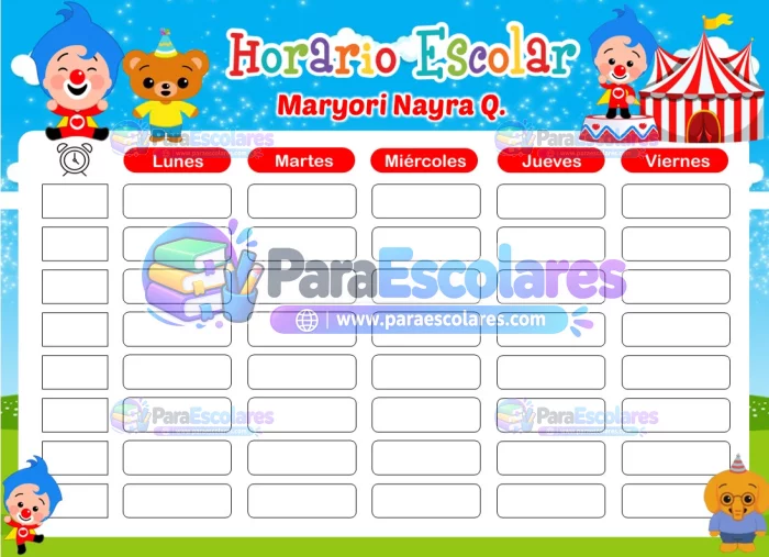 Plim Plim Boy Horario Escolar